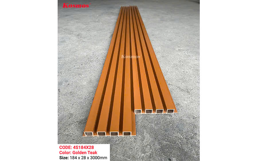 Tấm Ốp Lam 4 Sóng Ngoài Trời ASA 4S184X28-Teak